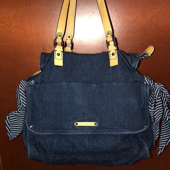 Juicy Couture Jeans Handbag with Striped Bows - Picture 1 of 3